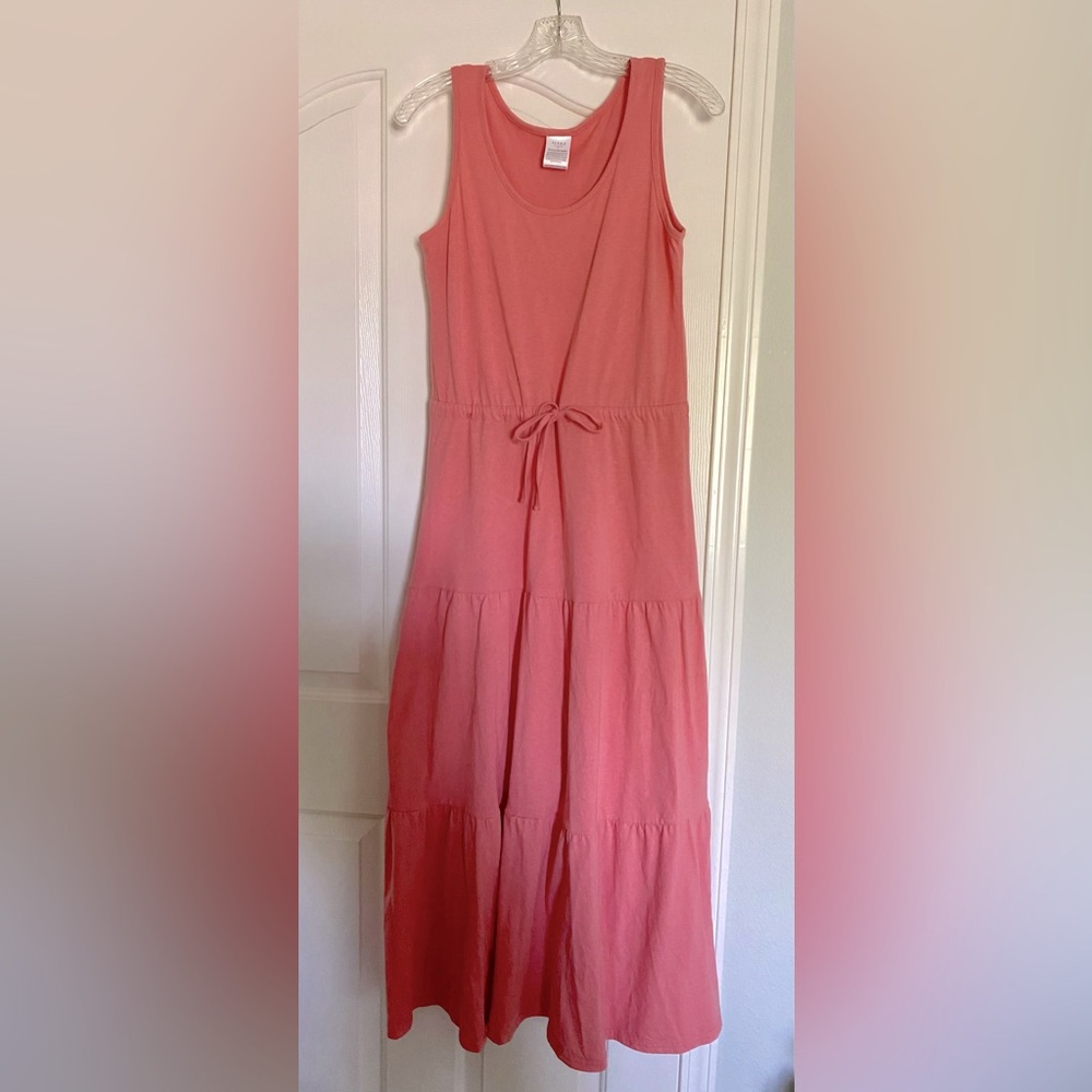 Serra Women’s Coral Sleeveless Scoop Neck Maxi Sundress Size Small S